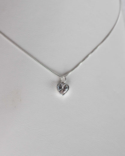 Cubic Zirconia Heart Charm, CH99