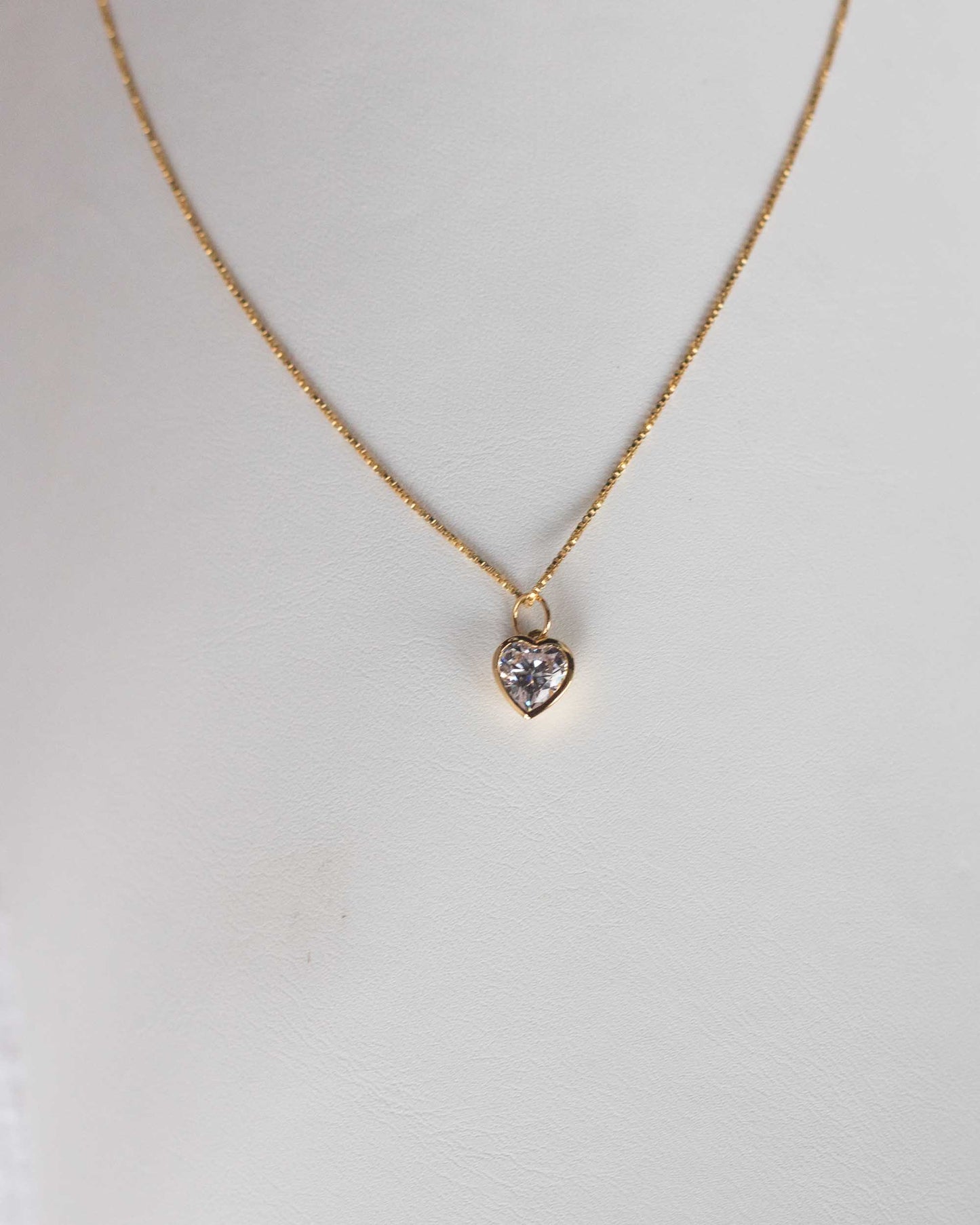 Cubic Zirconia Heart Charm, CH99