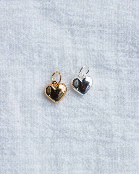 Domed Puff Heart Charm, CH98
