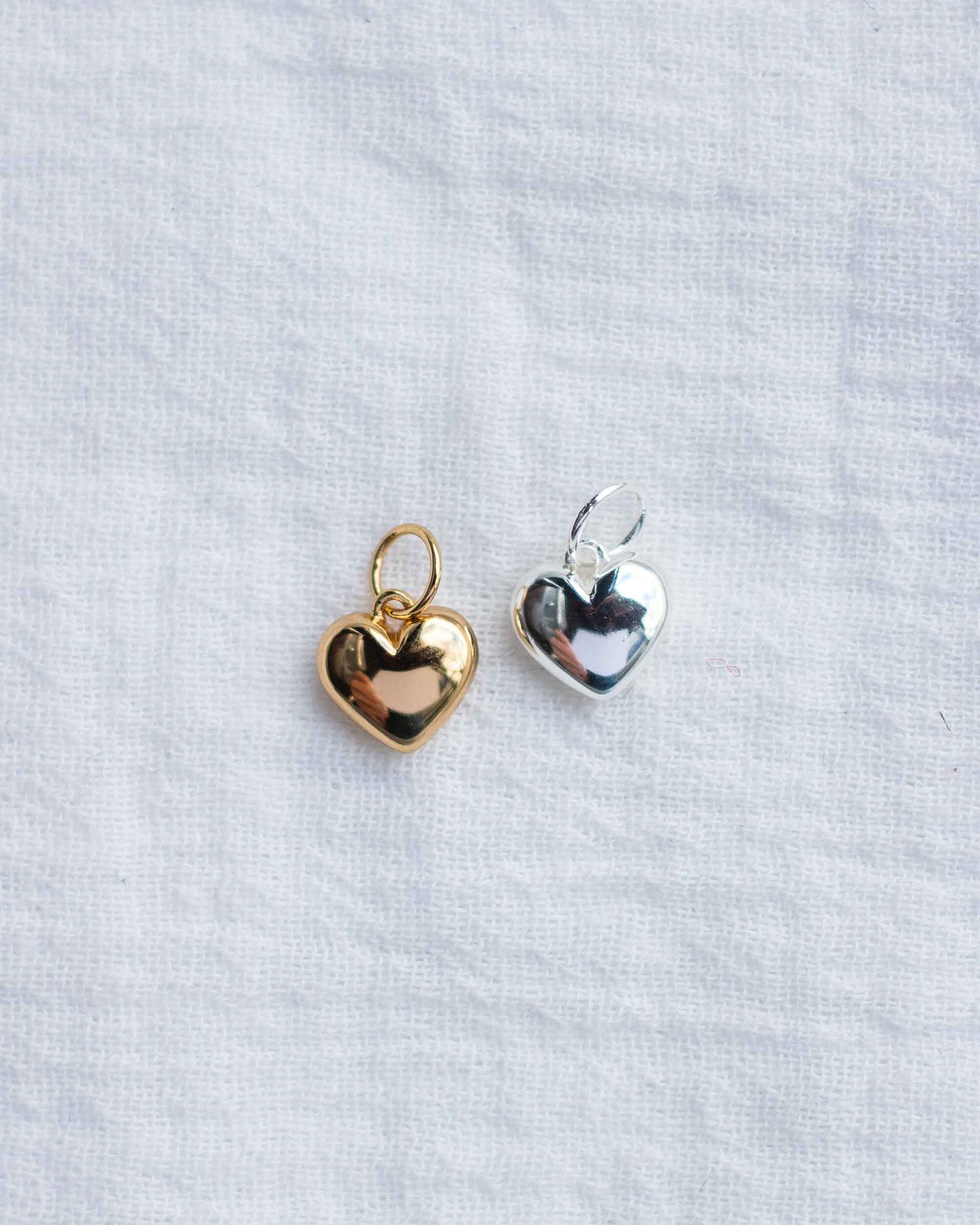 Domed Puff Heart Charm, CH98