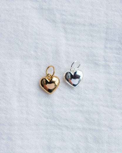 Domed Puff Heart Charm, CH98
