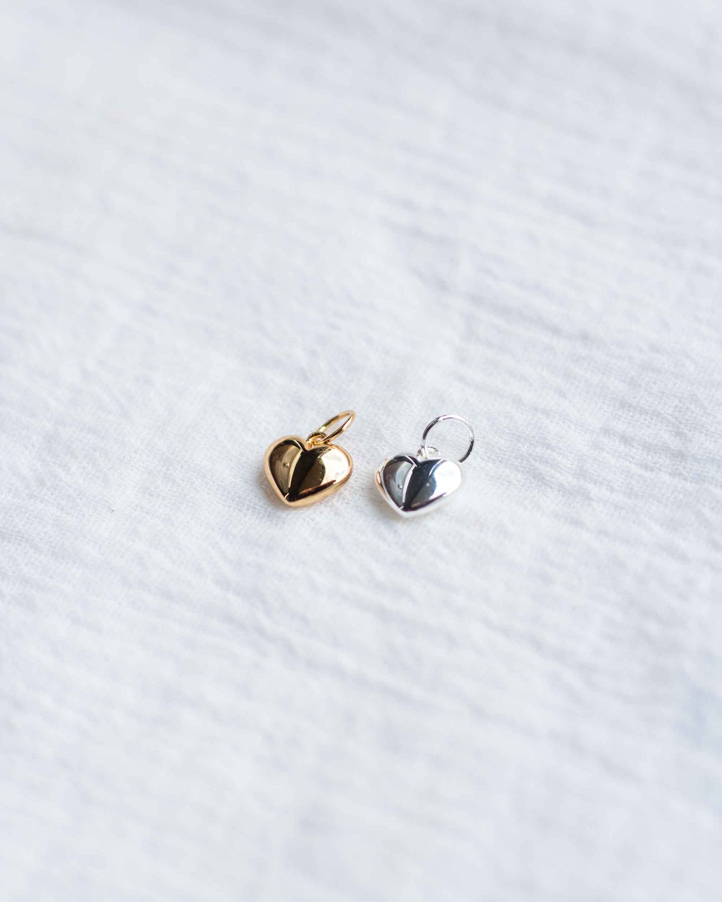 Domed Puff Heart Charm, CH98