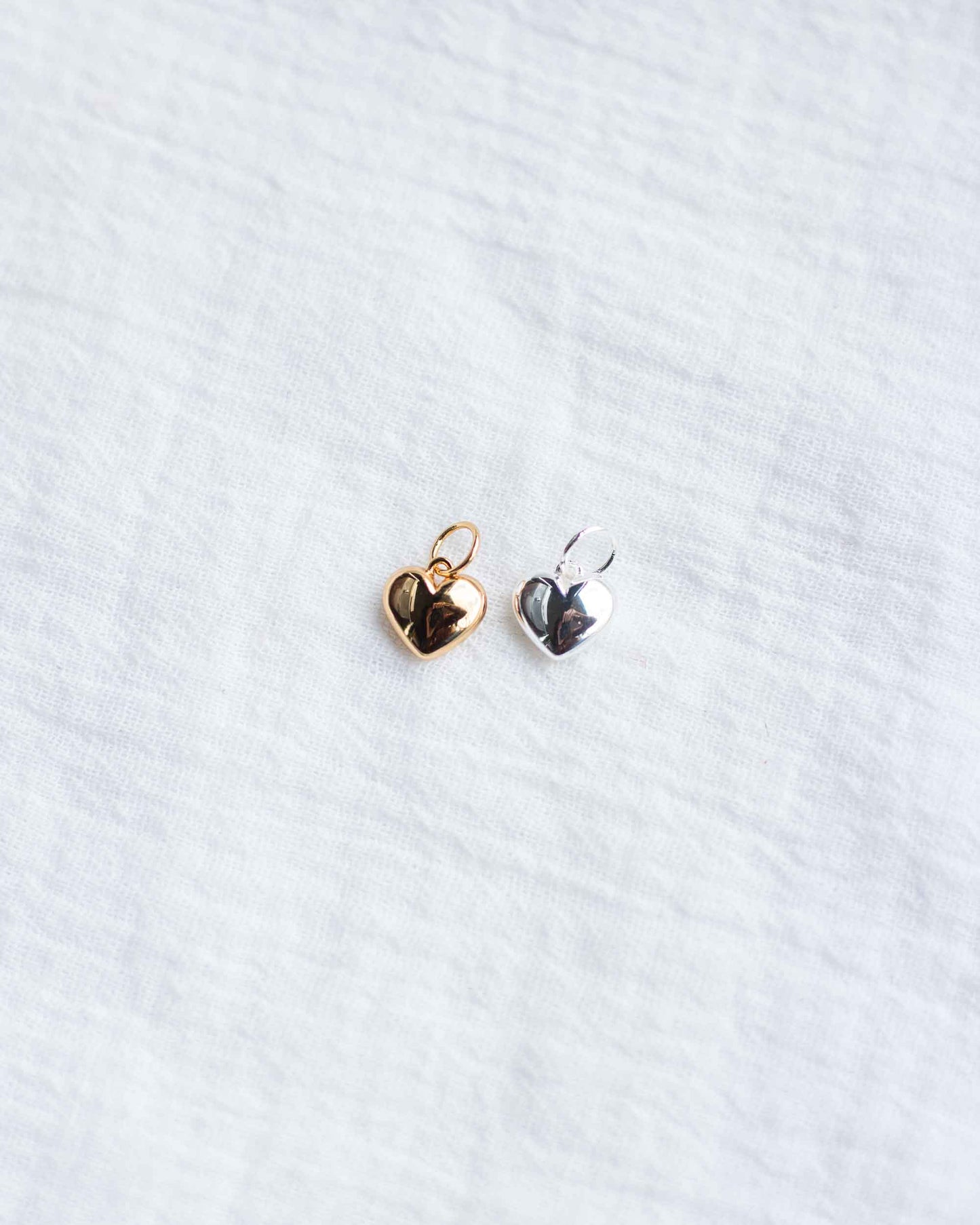 Domed Puff Heart Charm, CH98