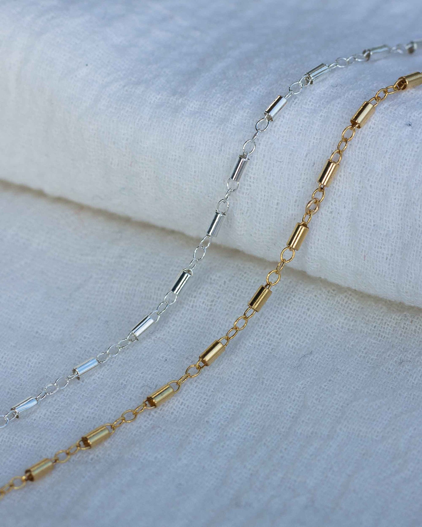 1.7mm Cable Chain with Tube Beads, G7, S7
