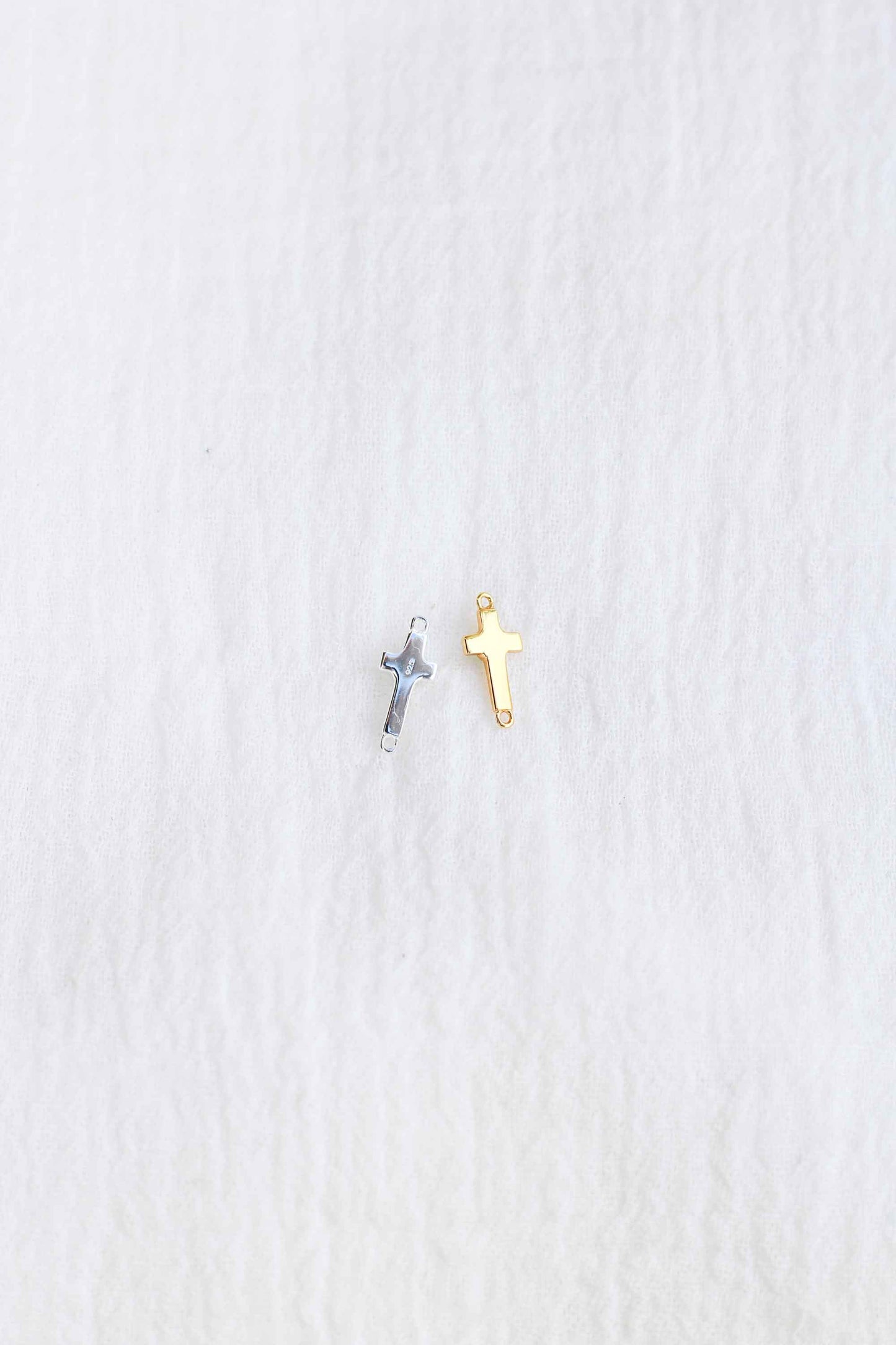 Cross with Genuine Cabochon Turquoise Connector, CN153