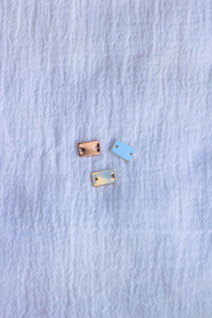 10x6mm Mini Bracelet Blank with Two Holes, B24