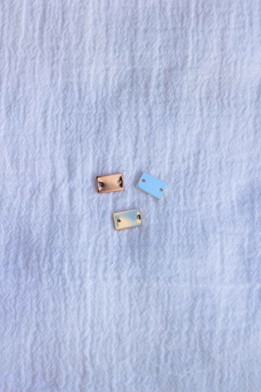 10x6mm Mini Bracelet Blank with Two Holes, B24
