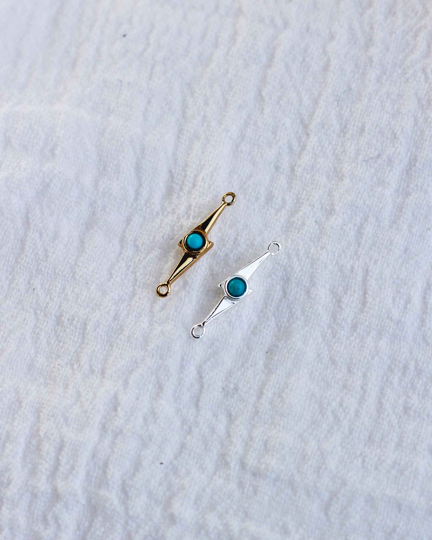Lightning Bolt Genuine Turquoise Connector, CN155