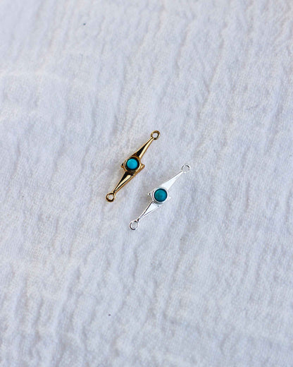 Lightning Bolt Genuine Turquoise Connector, CN155