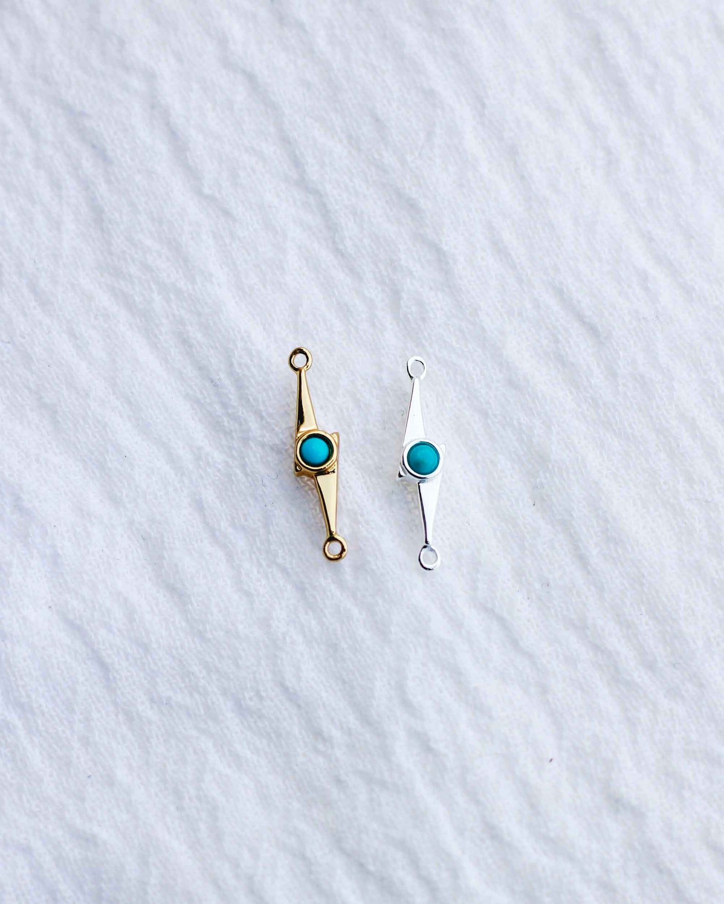 Lightning Bolt Genuine Turquoise Connector, CN155