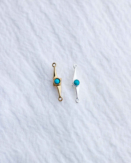 Lightning Bolt Genuine Turquoise Connector, CN155