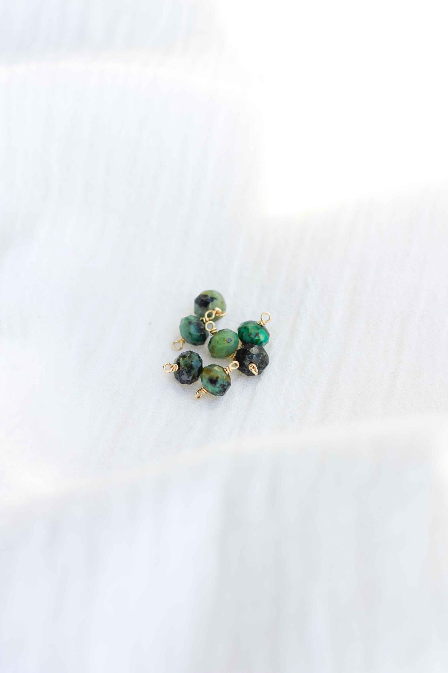 Genuine Turquoise Oval Facet Cut Connector, CN123