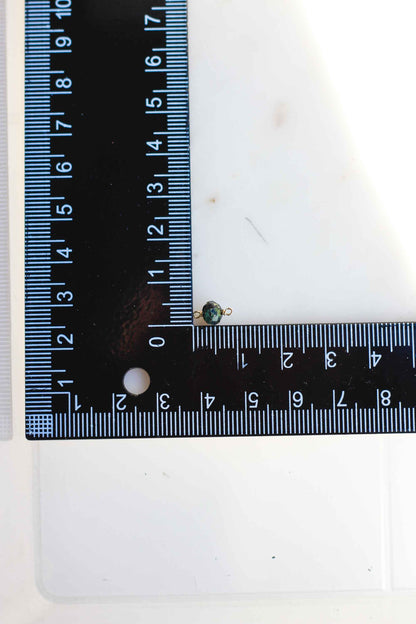 Genuine Turquoise Oval Facet Cut Connector, CN123