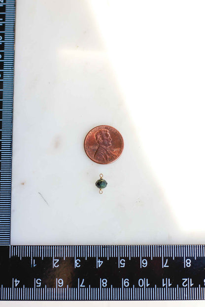 Genuine Turquoise Oval Facet Cut Connector, CN123