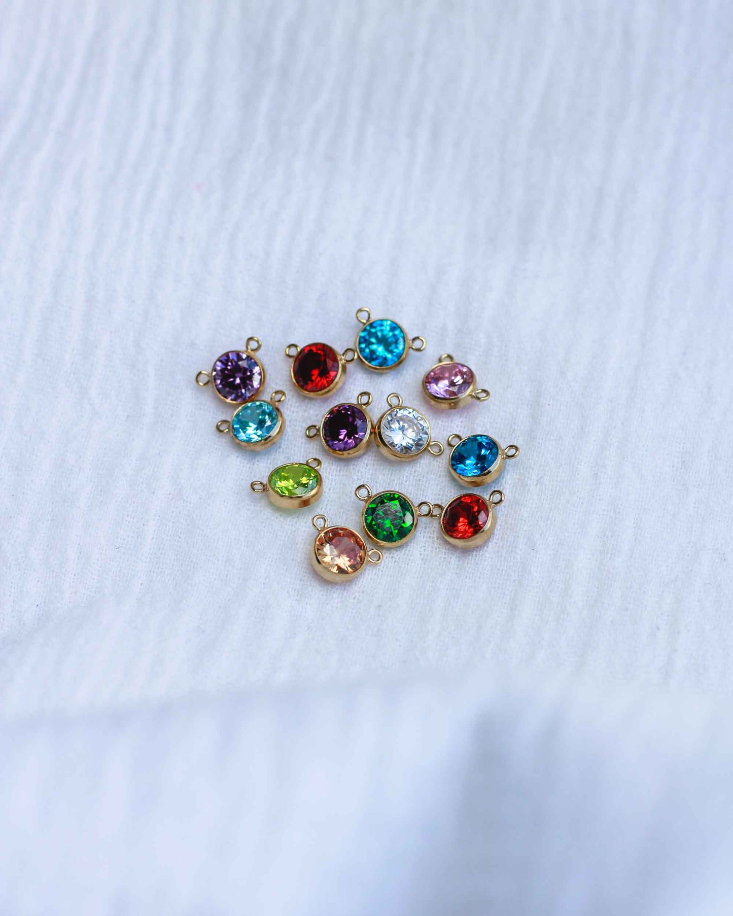 6mm 10-2 Birthstone Connector, CN163