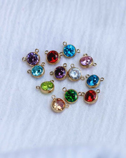 6mm 10-2 Birthstone Connector, CN163