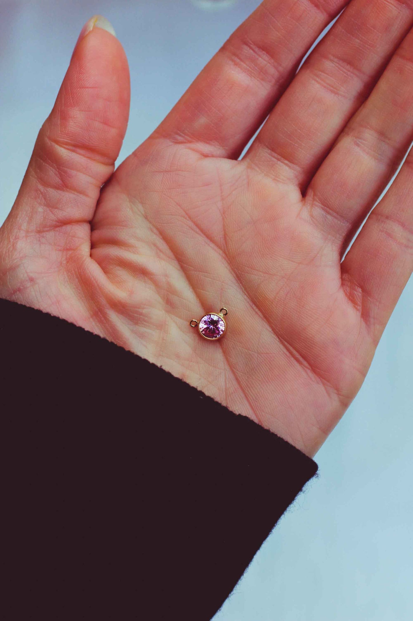 6mm 10-2 Birthstone Connector, CN163