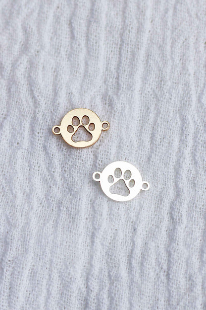 Paw Print Round Connector, CN186