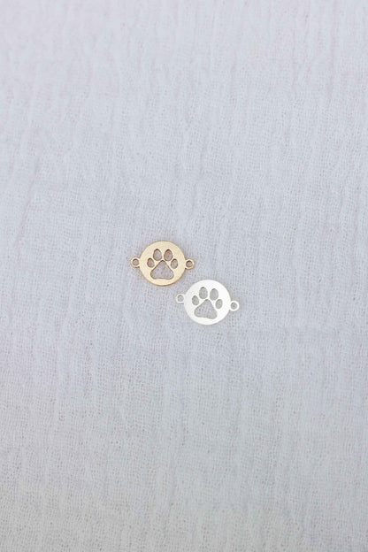Paw Print Round Connector, CN186