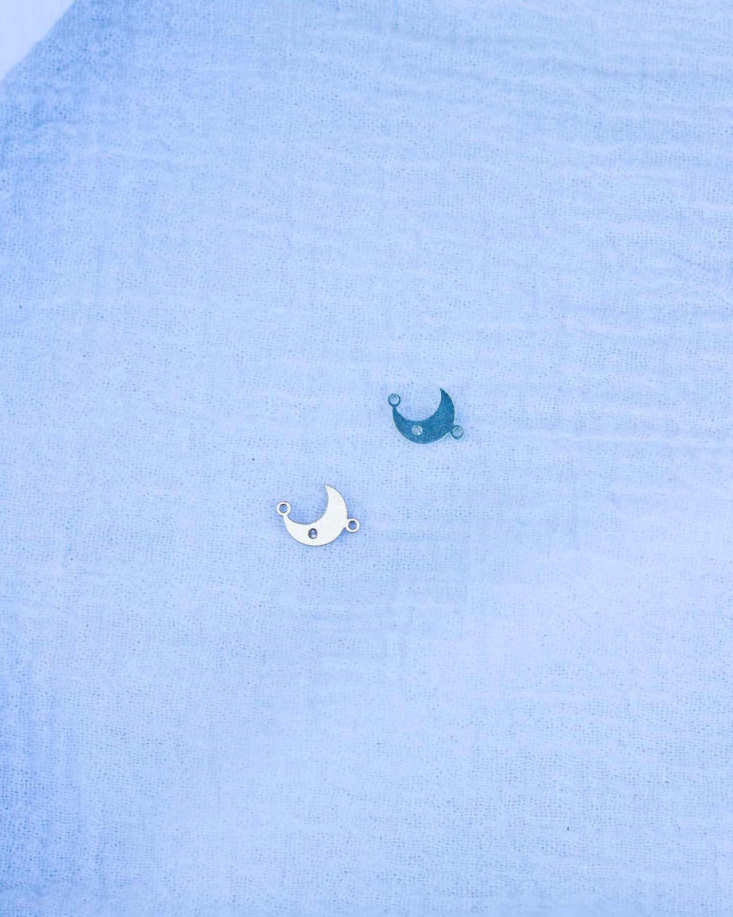 Moon with Tiny CZ Connector, CN189