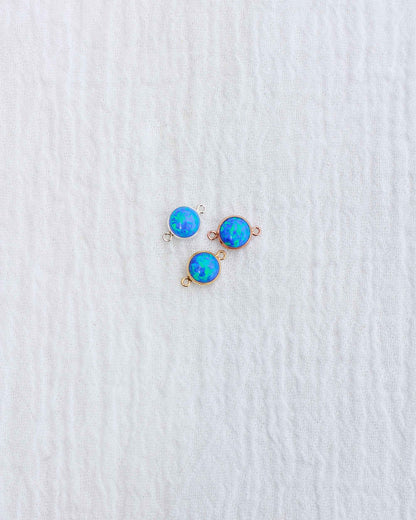 6mm Blue Opal Connector, CN199