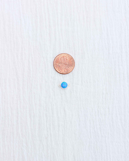 6mm Blue Opal Connector, CN199