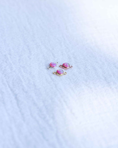 4mm Hot Pink Opal Connector, CN237