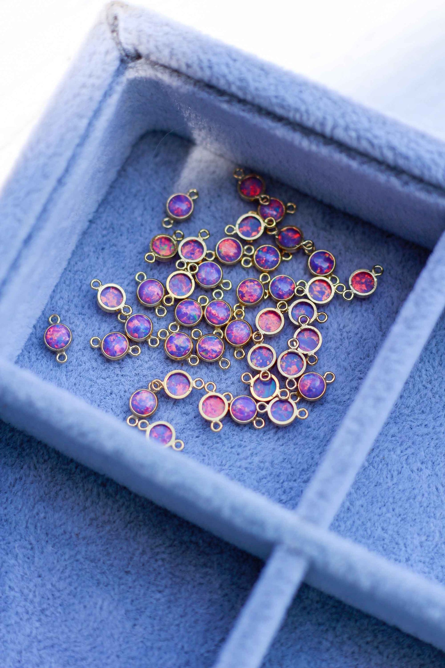 4mm Lavender Opal Connector, CN238