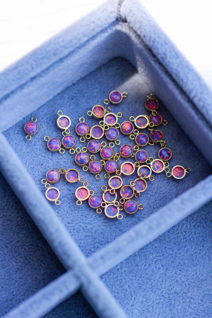 4mm Lavender Opal Connector, CN238