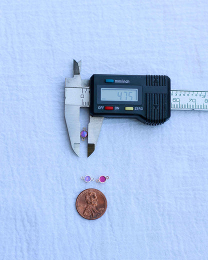 4mm Lavender Opal Connector, CN238