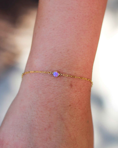 4mm Lavender Opal Connector, CN238