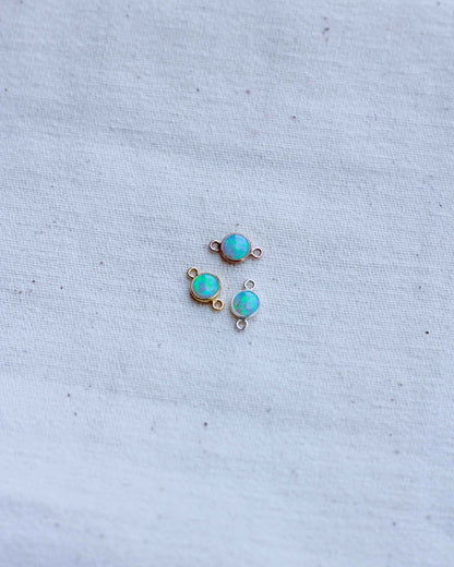 4mm Light Green Opal Connector, CN239