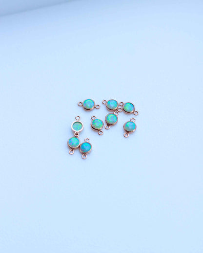 4mm Light Green Opal Connector, CN239