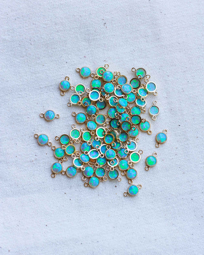 4mm Light Green Opal Connector, CN239