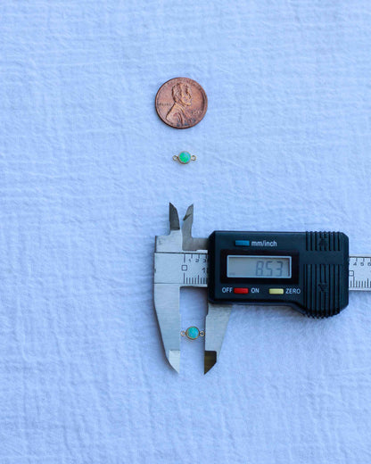 4mm Light Green Opal Connector, CN239