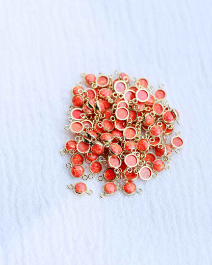 4mm Orange Opal Connector, CN241