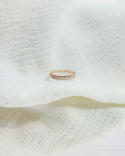 Double Beaded Band Ring, R33