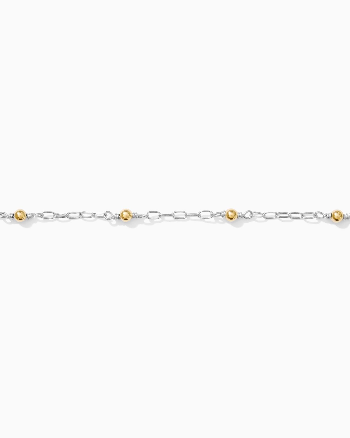 1.7mm SS Paper Clip with 3mm 14k Gold Filled Beads, M205