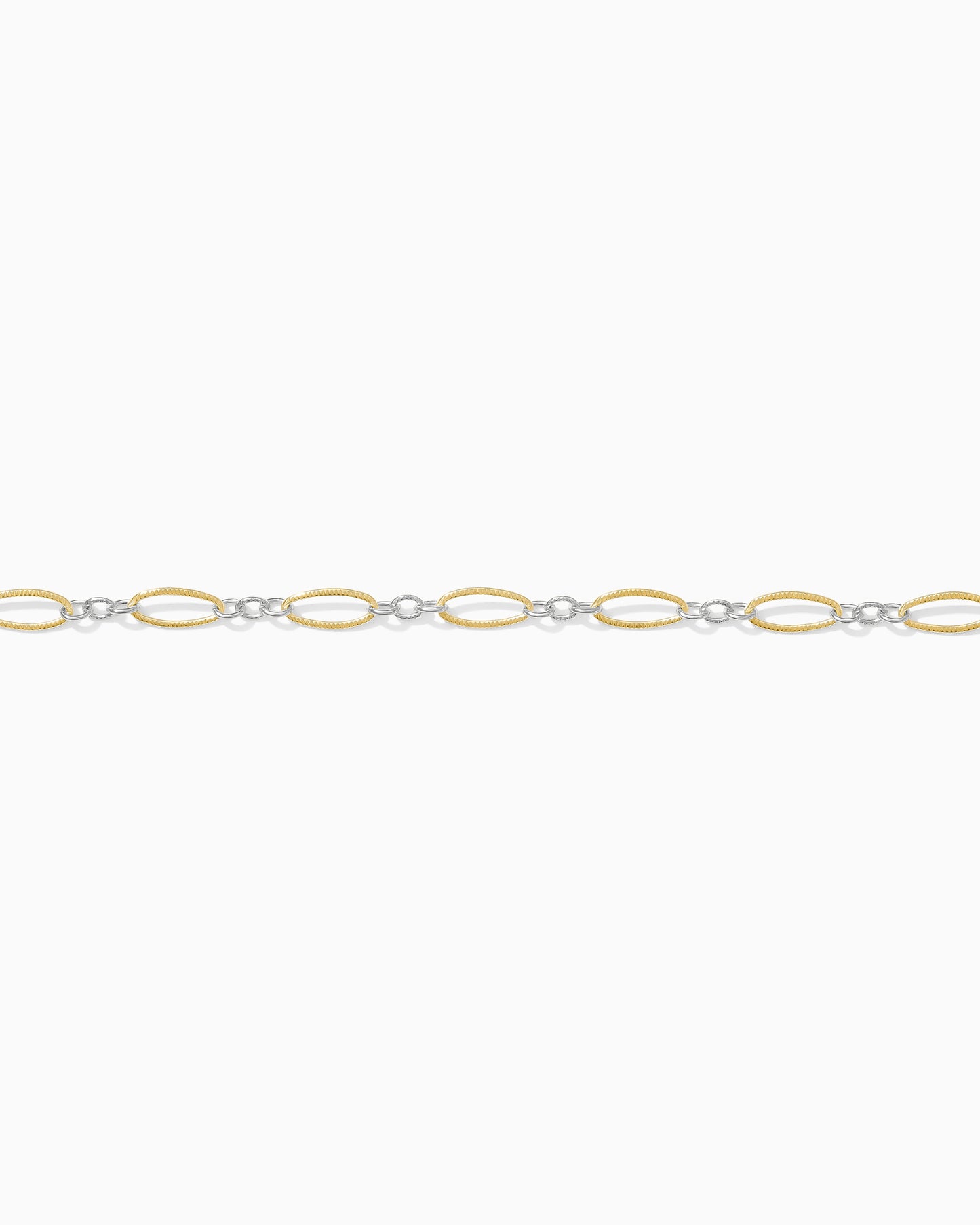 3.3mm Patterned Long and Short Mixed Metal Chain, M218