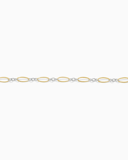 3.3mm Patterned Long and Short Mixed Metal Chain, M218
