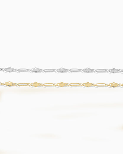 2.6mm Alternate Diamond and Oval Chain, S229, G229
