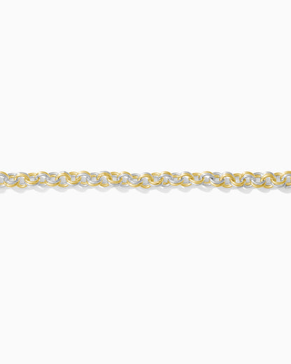 3.1mm Alternate Parallel Mixed Metal Cable Chain, M233