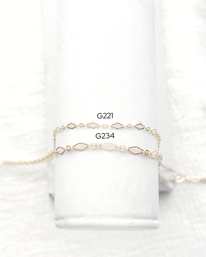 3mm Flat Diamond 1+3 Cable Chain, G234