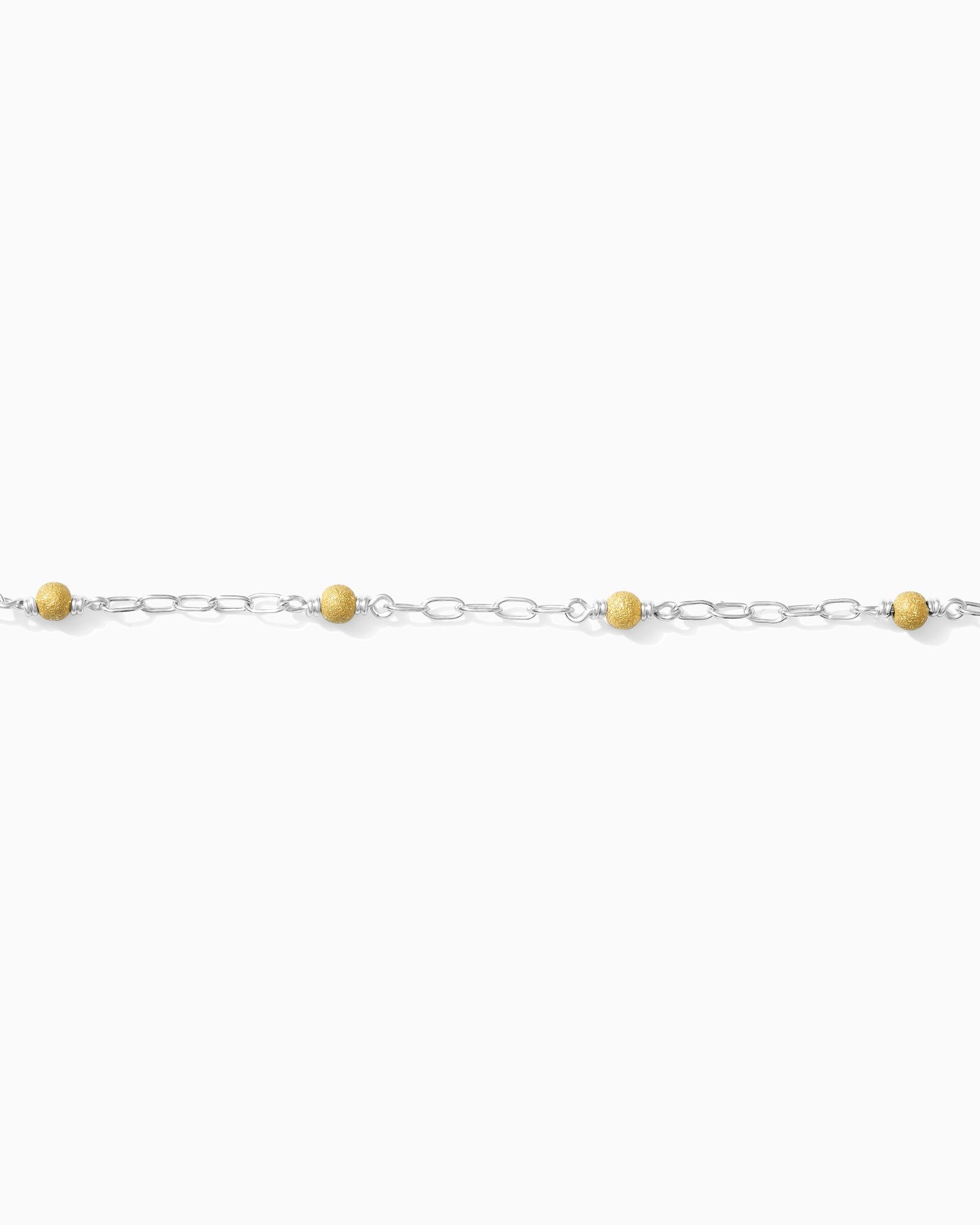 1.7mm Paperclip Chain with Gold Stardust Beads. M236