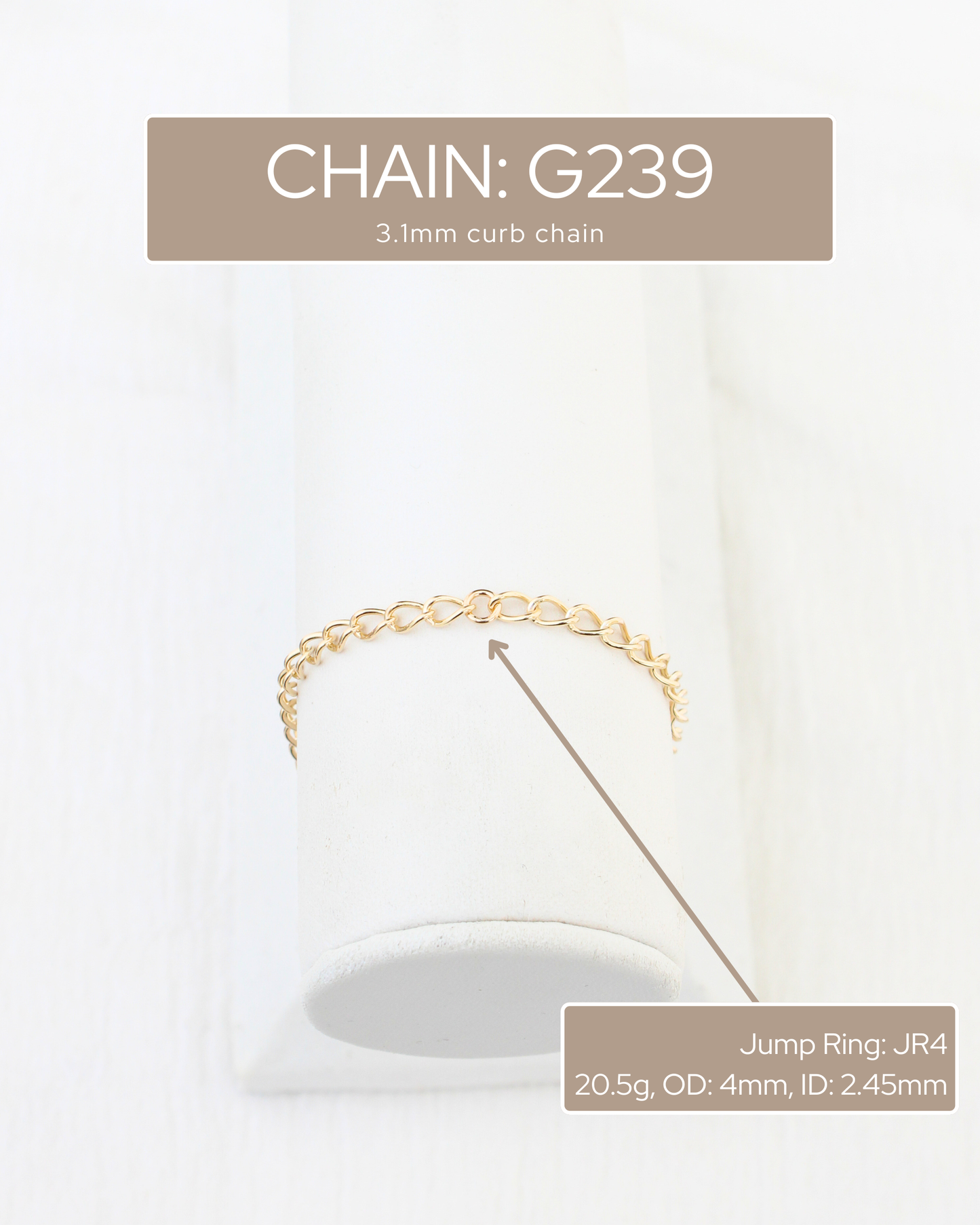 3.1mm Curb Chain, G239, S239