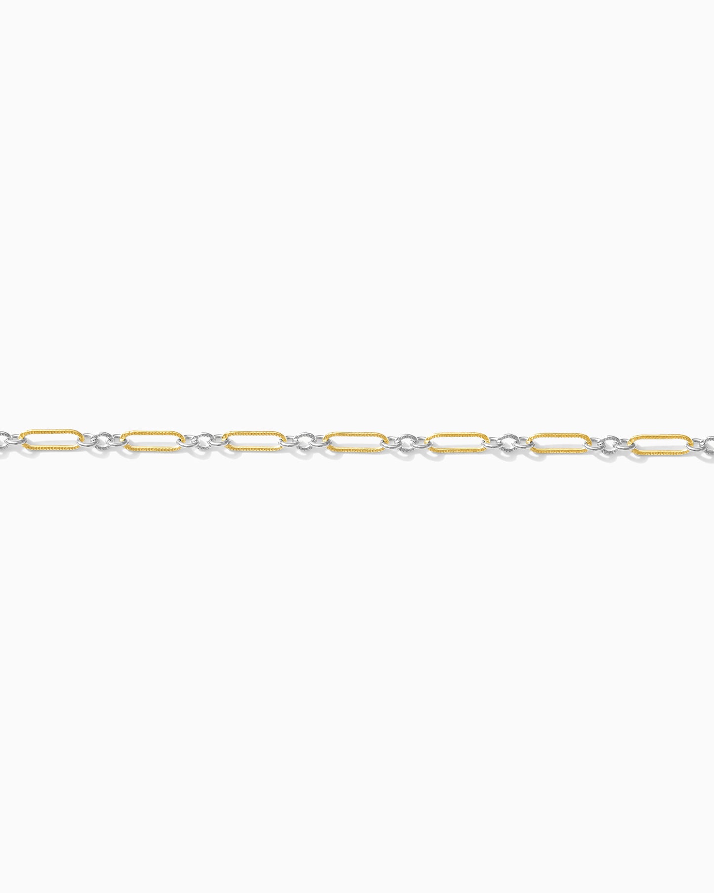 2.3mm Patterned Long and Short 1+3 Mixed Metal Chain, M243