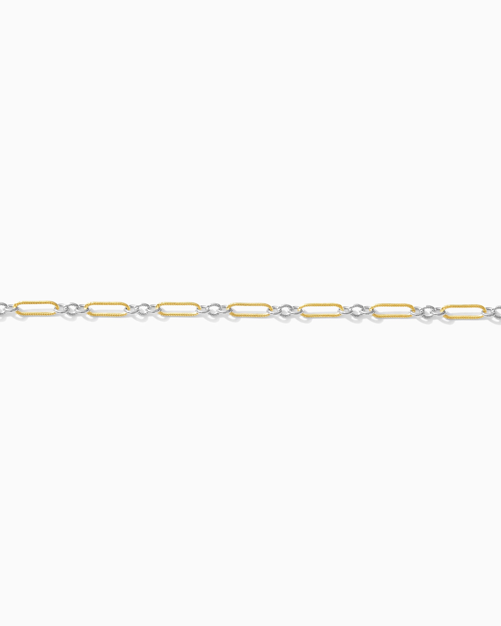 2.3mm Patterned Long and Short 1+3 Mixed Metal Chain, M243