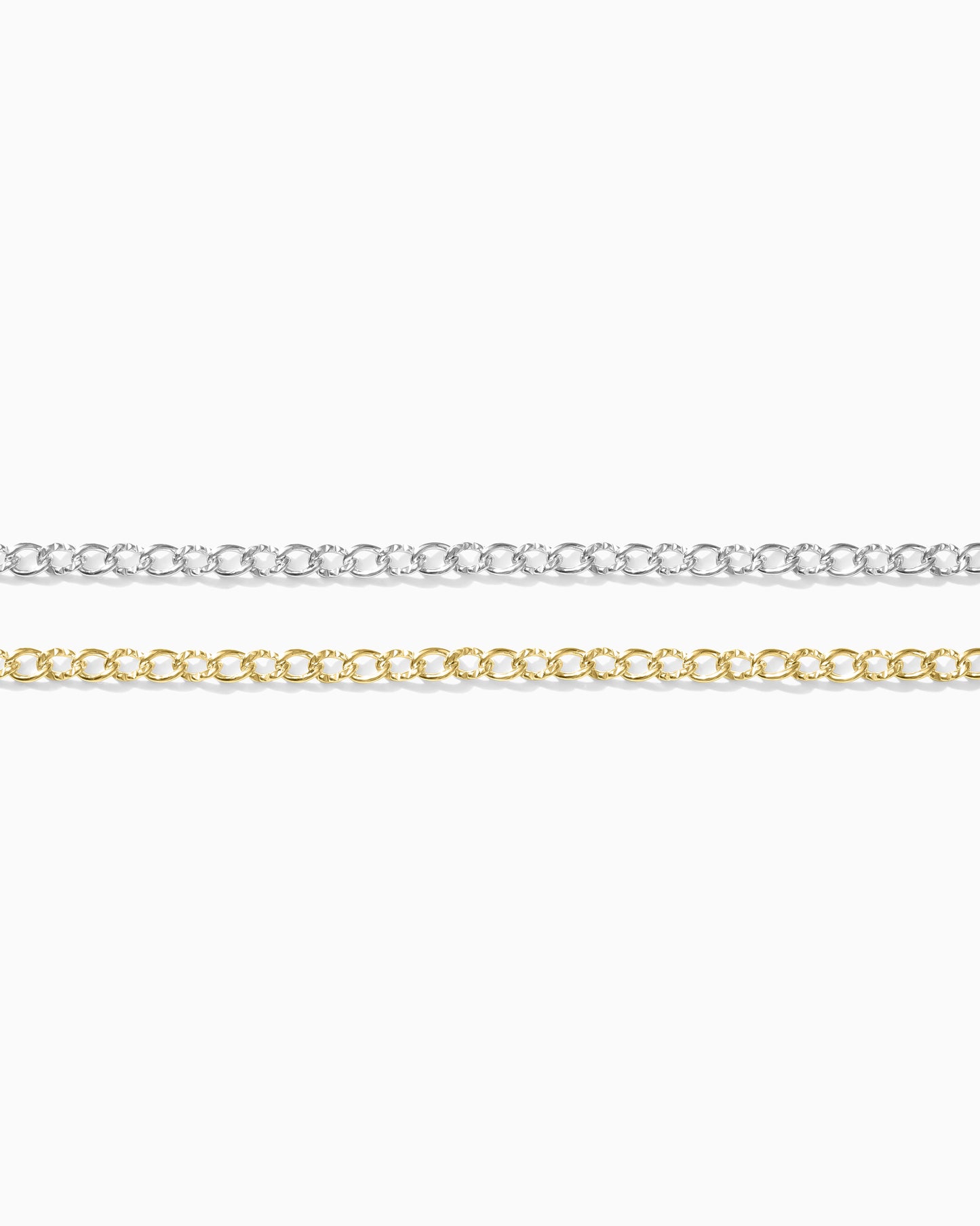 2.5mm alternate patterned curb chain, S249, G249