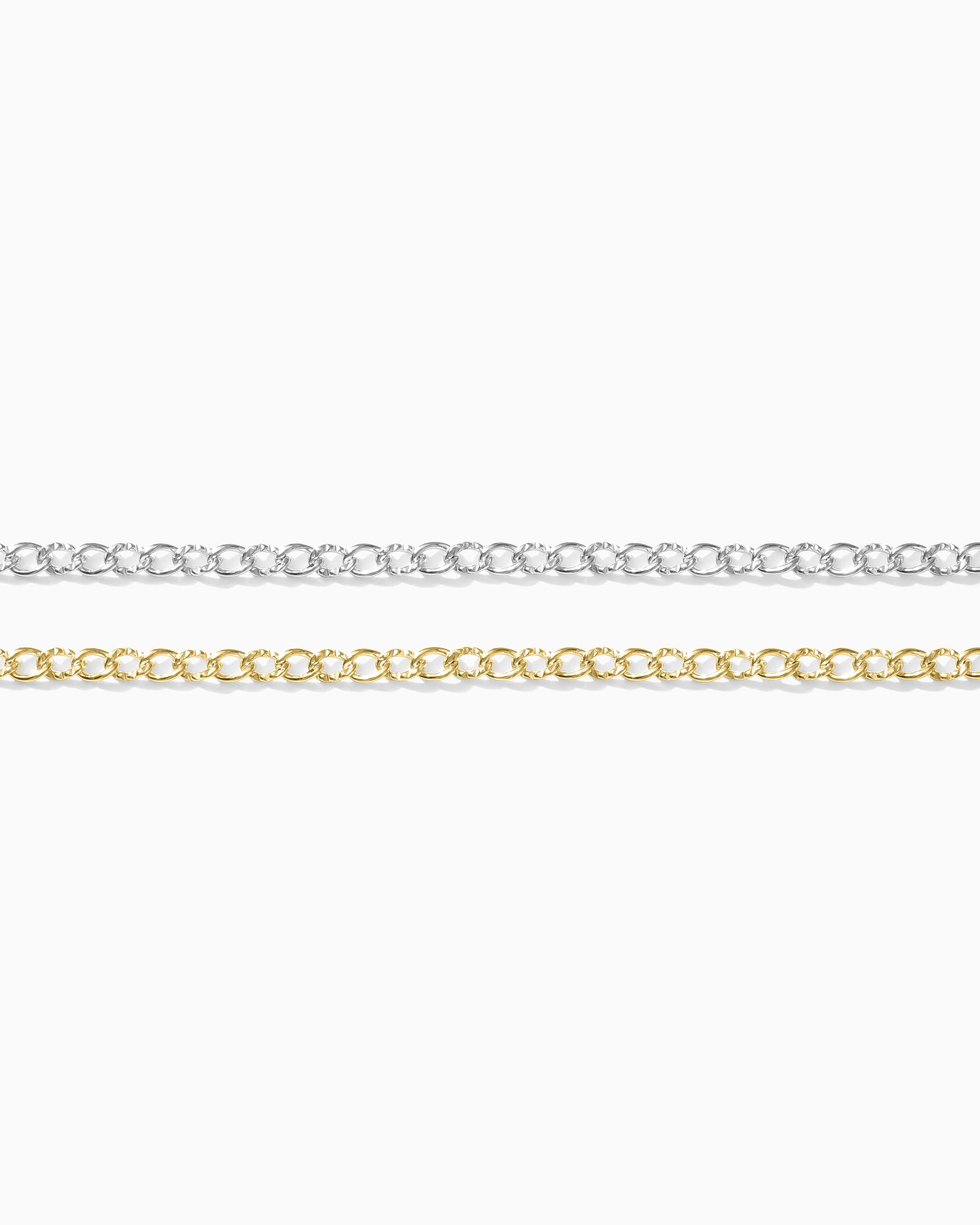 2.5mm alternate patterned curb chain, S249, G249