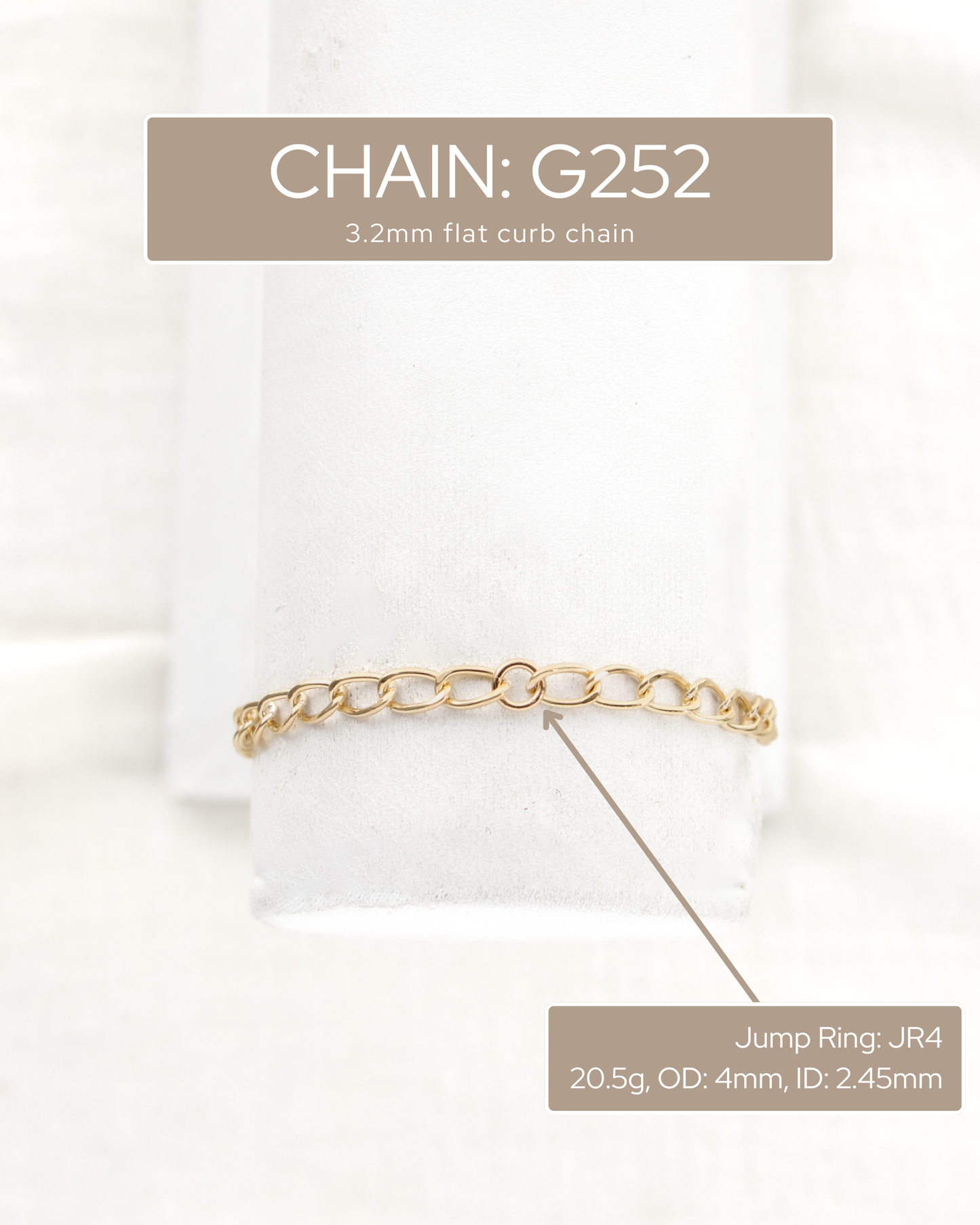 3.2mm flat curb chain, S252, G252